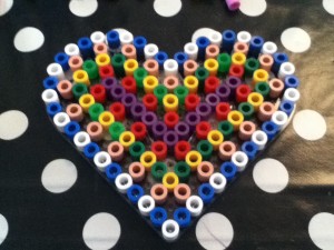Hama Beads heart by me