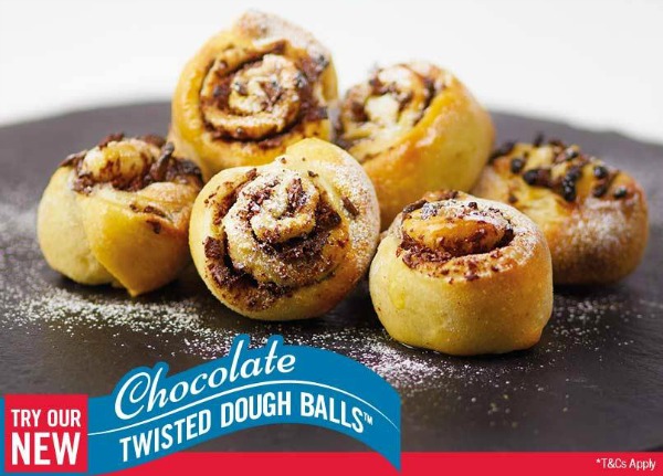 dominos chocolate twisted dough balls