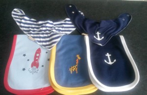 Funky Giraffe - Bibs and burp cloths front