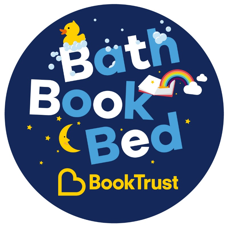 Bath Book Bed BookTrust campaign logo