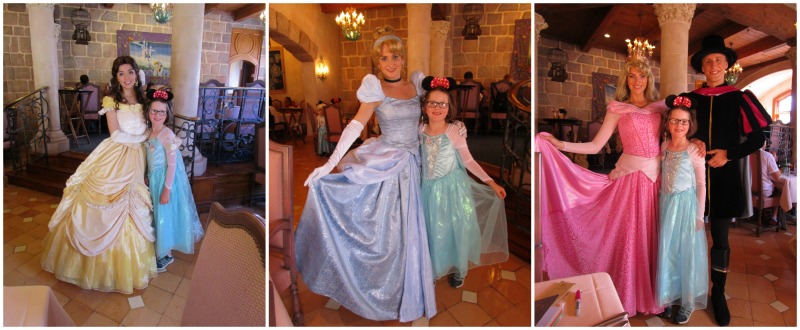 H meets the Disney Princesses at Auberge de Cendrillon