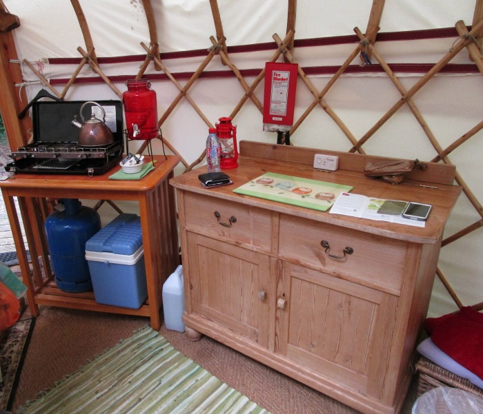 yurt food area