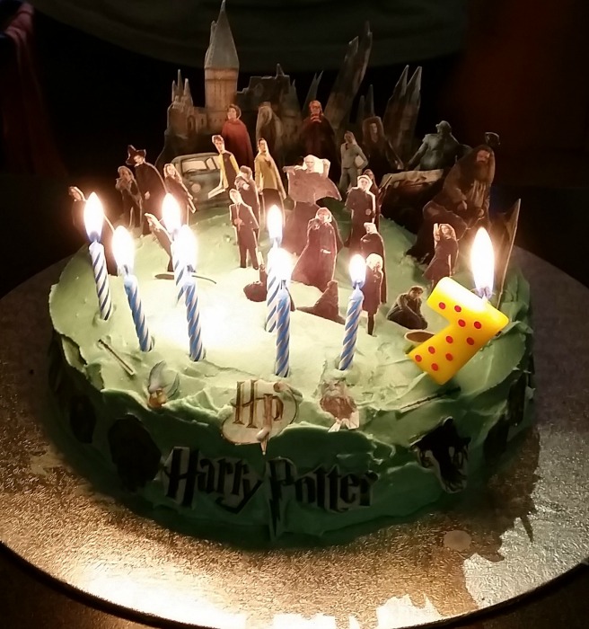 Harry Potter Fantastic Beasts themed party birthday cake