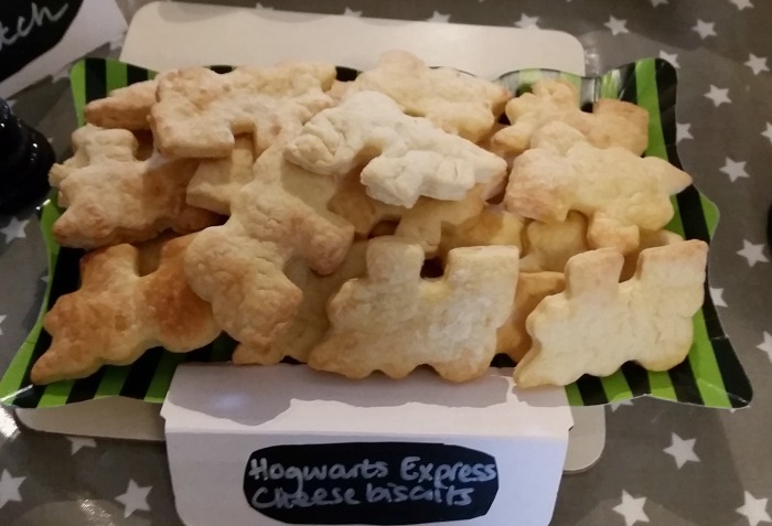 Harry Potter Fantastic Beasts themed Hogwarts Express cheese biscuits