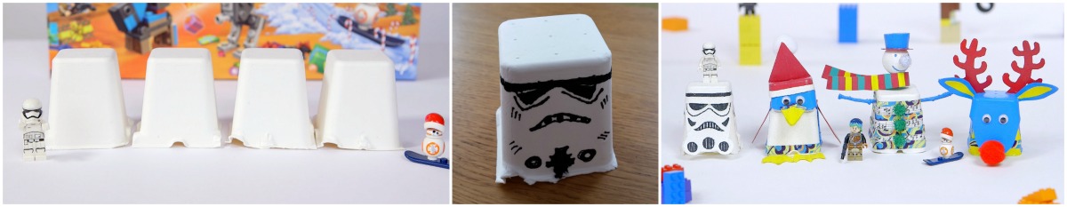 Lego Star Wars Sustainable Advent Calendar 2017 Stormtrooper craft from the tray, easy crafting using Lego Star Wars recyclable trays