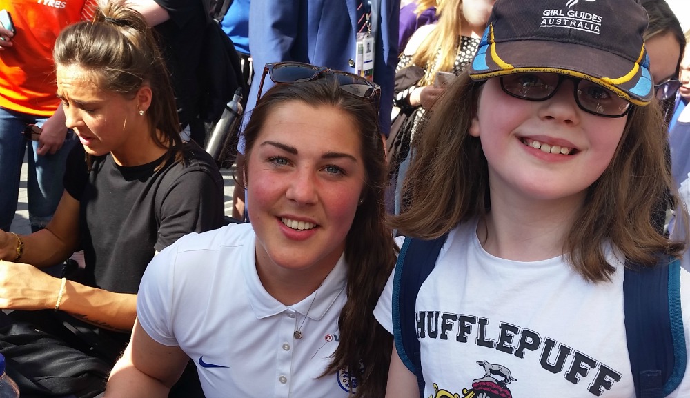 H with Fara Williams and Mary Earp, Women's FA Cup Final 2018