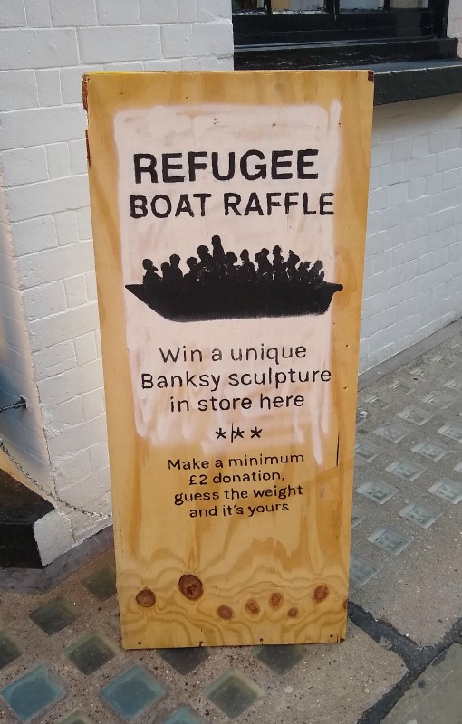 Banksy Boat Raffle at Choose Love - Help Refugees