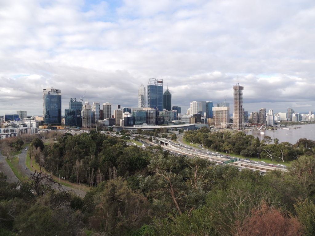 Perth skyline from Kings Park, Western Australia